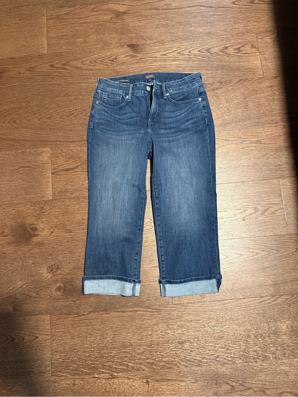 NYDJ Dark Blue Cropped Roll-Cuff Women's Jeans